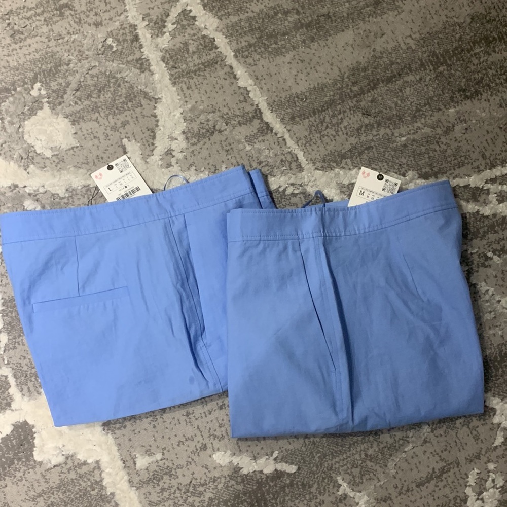 Zara Light Blue Straight Leg Pants - Picture 16 of 16